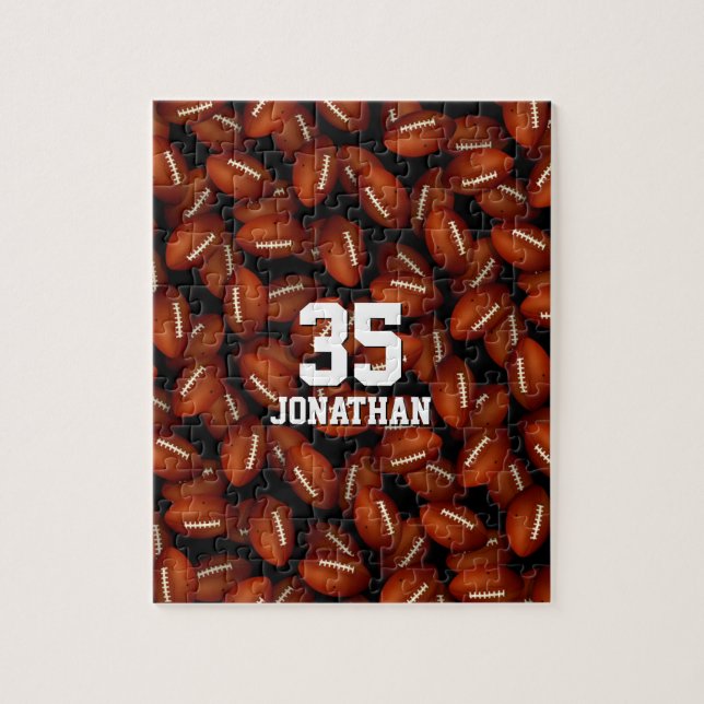 Puzzle motif de footballs personnalisés (Vertical)