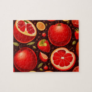 Puzzle Motif de fruits rouges