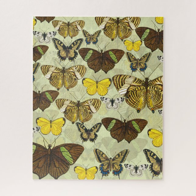 Puzzle Motif de graphique papillon vintage (Vertical)