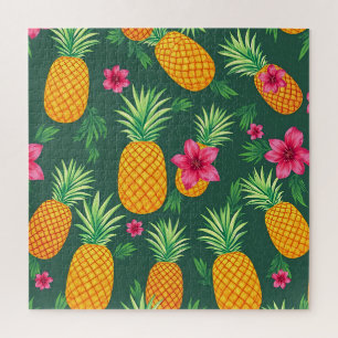 Puzzle Motif de Hibiscus Tropical à l'Ananas