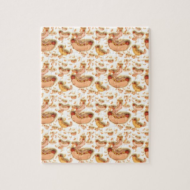 Puzzle Motif de hot-dog - hot-dogs de flottement (Vertical)