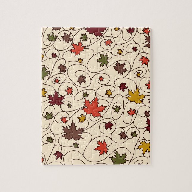 Puzzle Motif de la feuille d'érable à boudin (Vertical)