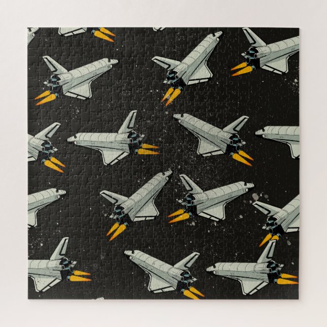 Puzzle motif de la navette spatiale vintage (Vertical)