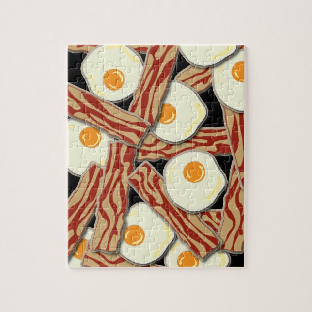 Puzzle Motif de lard et d'oeufs (Vertical)