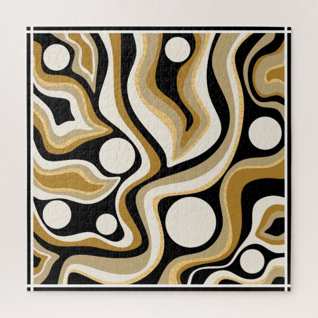 Puzzle Motif de lignes ondulées abstraites en arrière-pla (Vertical)