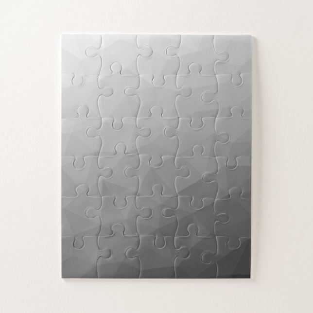 Puzzle Motif de maille géométrique à dégradé gris (Vertical)