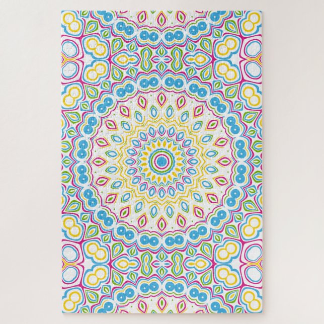 Puzzle Motif de mandala multicolore coloré (Vertical)