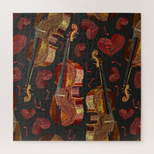 Puzzle Motif de musique violon Red Heart
