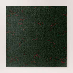Puzzle Motif de Noël Aiguilles de pin et baies rouges