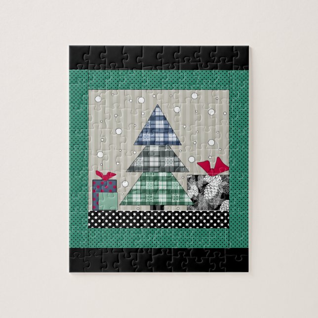 Puzzle Motif de Noël, applique, nouvelle année, noël (Vertical)