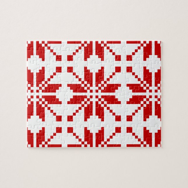 Puzzle Motif de Noël des flocs de neige de Noël (Horizontal)