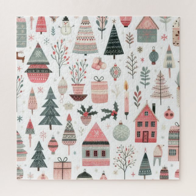 Puzzle Motif de Noël scandinave (Vertical)