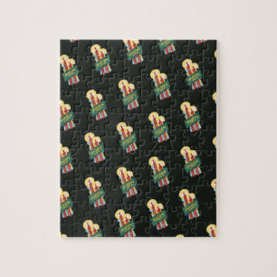 Puzzle Motif de Noël vintage, bougies Joie des Fêtes