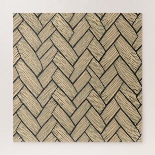 Puzzle Motif de parquet en bois en chevron