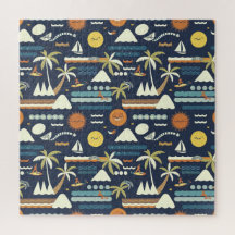 Motif de plage tropicale amusant