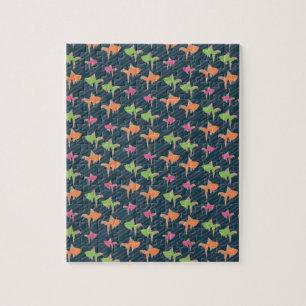 Puzzle Motif de poisson doré couleur néon