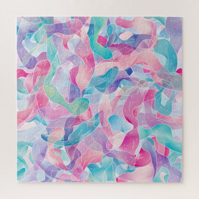 Puzzle Motif de ruban abstrait pastel (Vertical)