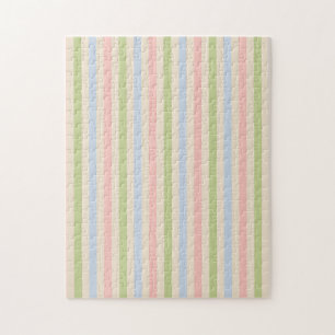 Puzzle Motif de style abstrait à rayures multicolores col