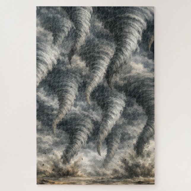 Puzzle Motif de tempête de tornade dramatique (Vertical)
