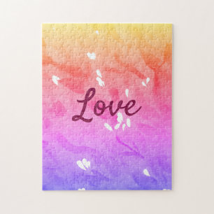 Puzzle Motif de texte arc-en-ciel amour fierté lgbtq gay