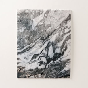 Puzzle Motif de texture noir et Marbre blanc