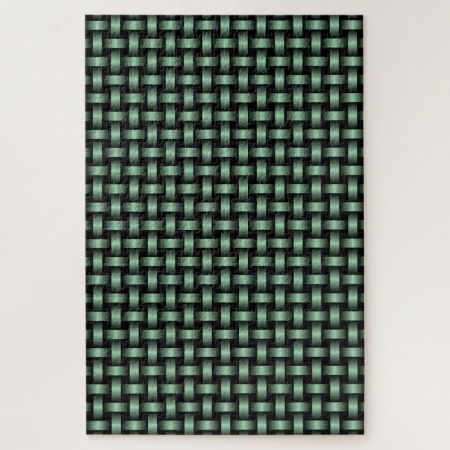Puzzle Motif de tissage noir vert (Vertical)