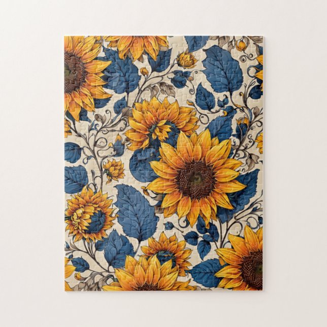 Puzzle Motif de tournesol radiant (Vertical)