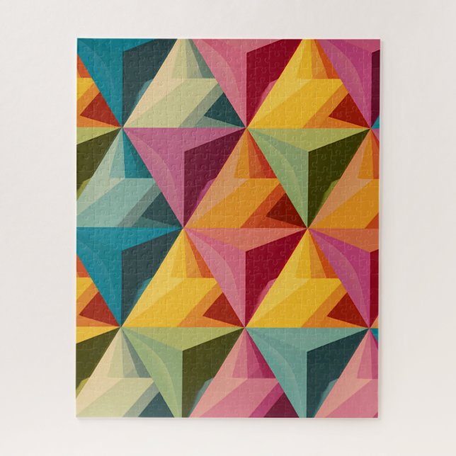 Puzzle Motif de triangle géométrique gras  (Vertical)