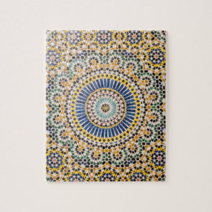 Puzzle motif de tuiles géométriques, Maroc