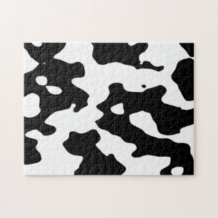 Puzzle Motif de vache noir et blanc