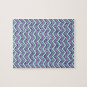Puzzle Motif de verre Amethyst Zigzag