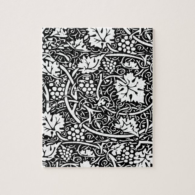 Puzzle Motif de vigne de raisin noir et blanc de William  (Vertical)