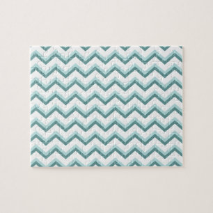 Puzzle Motif de zigzag de Chevron en vert en bon état