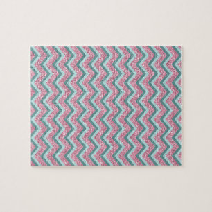 Puzzle Motif de zigzag rose de parties scintillantes