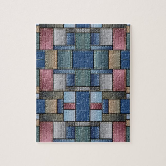 Puzzle Motif Denim (Vertical)