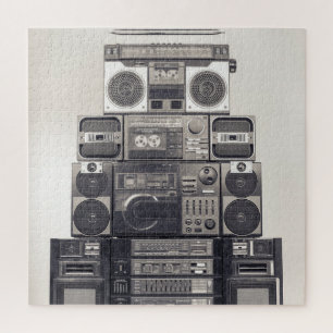 Puzzle Motif des enregistreurs de cassettes des années 80