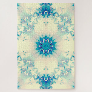 Puzzle Motif d'hiver Frosty Blue Snowflake