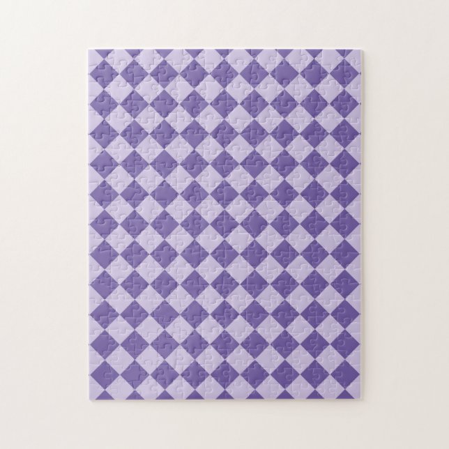 Puzzle Motif diamant à carreaux violets (Vertical)