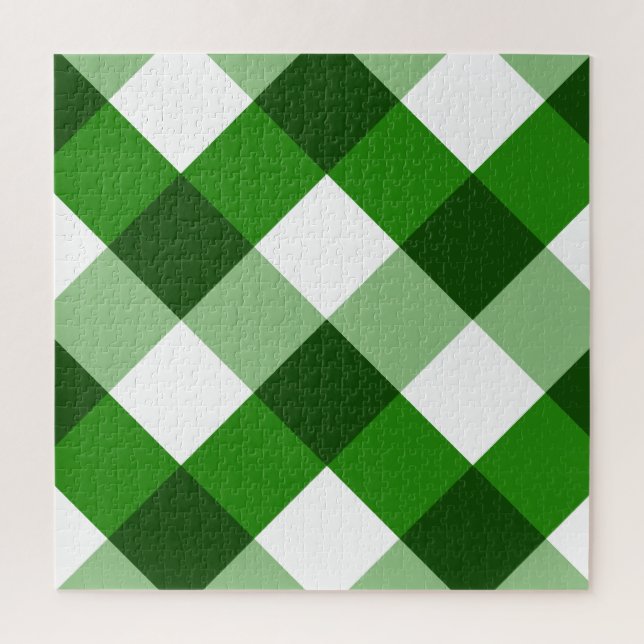 Puzzle Motif diamant Argyle vert (Vertical)