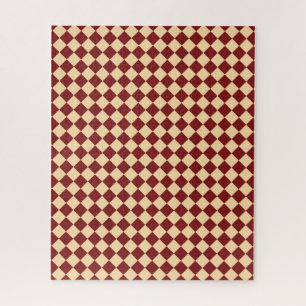 Puzzle Motif diamant rouge jaune Checker