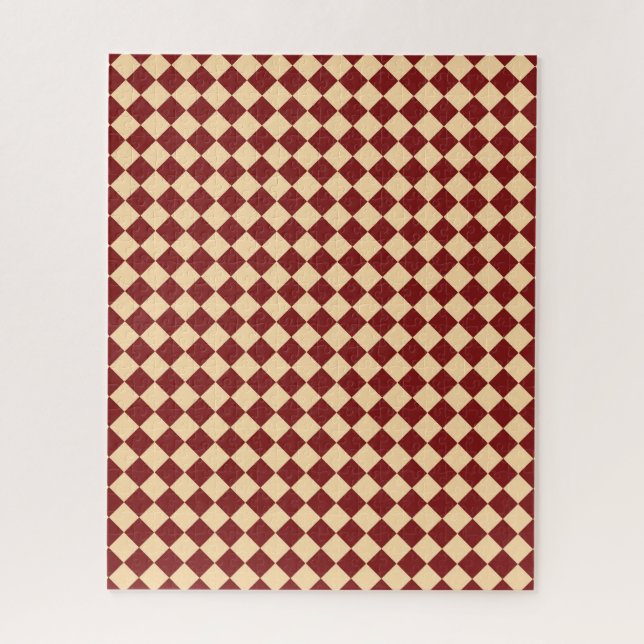 Puzzle Motif diamant rouge jaune Checker (Vertical)