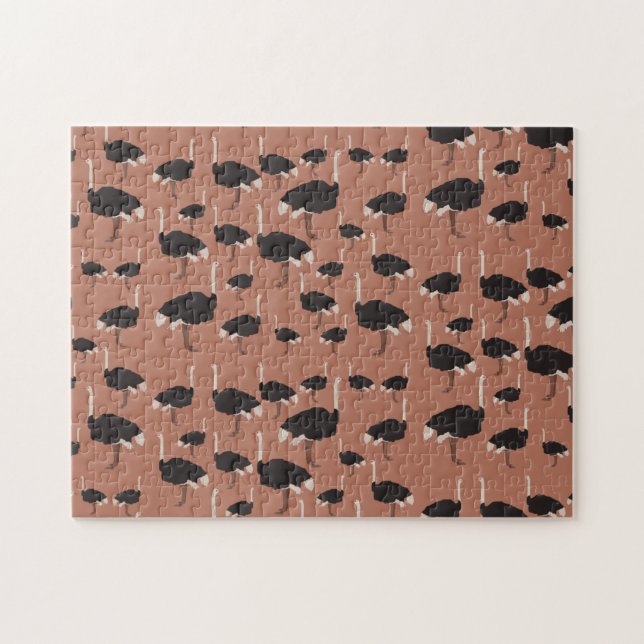 Puzzle Motif d'illustration Ostrich Bird (Horizontal)
