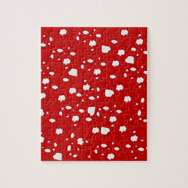 Puzzle motif dot avec champignon de tabouret rouge (Vertical)