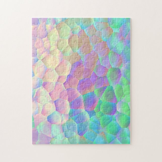 Puzzle Motif en verre holographique, couleurs Iridescente (Vertical)