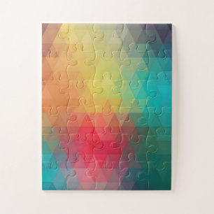 Puzzle Motif en verre néon coloré