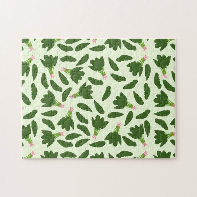 Puzzle Motif Feuille Green Spinach (Horizontal)