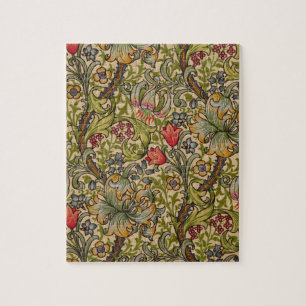 Puzzle Motif floral antique Lily dorée de William Morris