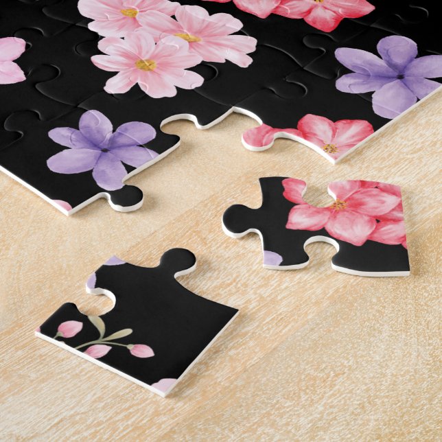 Puzzle Motif floral aquarelle  (Côté)