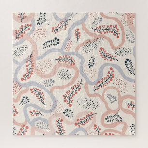Puzzle Motif floral artistique, décoration d'automne orne