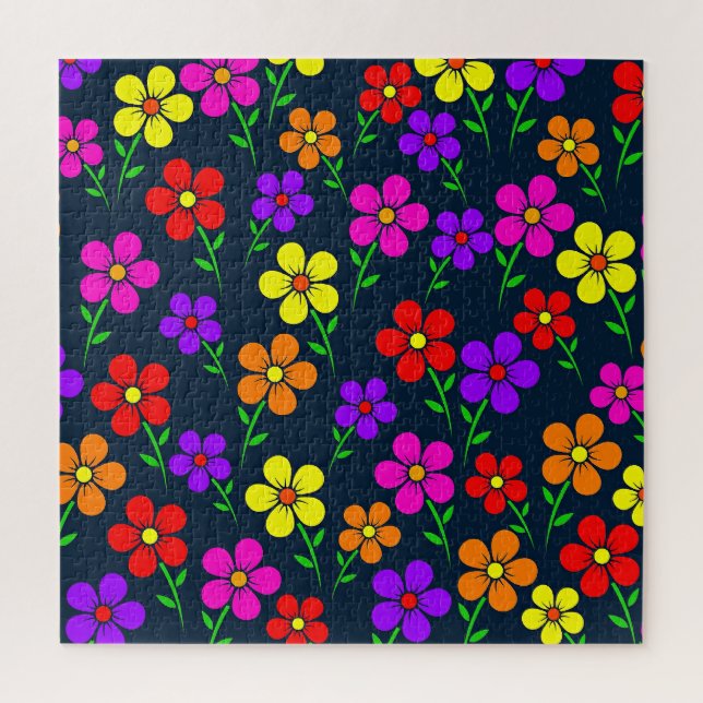Puzzle Motif floral coloré (Vertical)